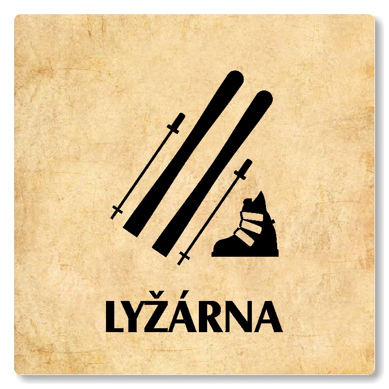 Lyžárna, 100x100mm, pergamen, Nevada